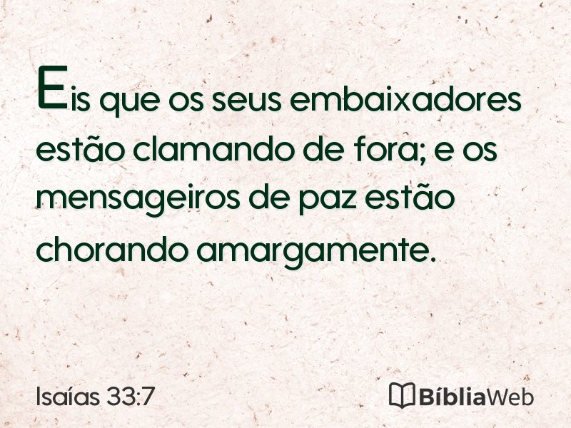 Isaías 33:7 em imagem para compartilhar