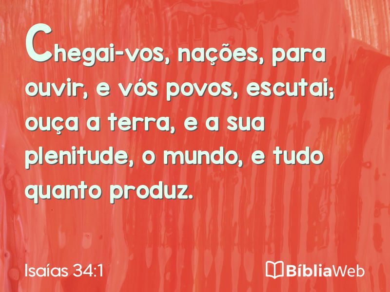 Isaías 34:1 em imagem para compartilhar
