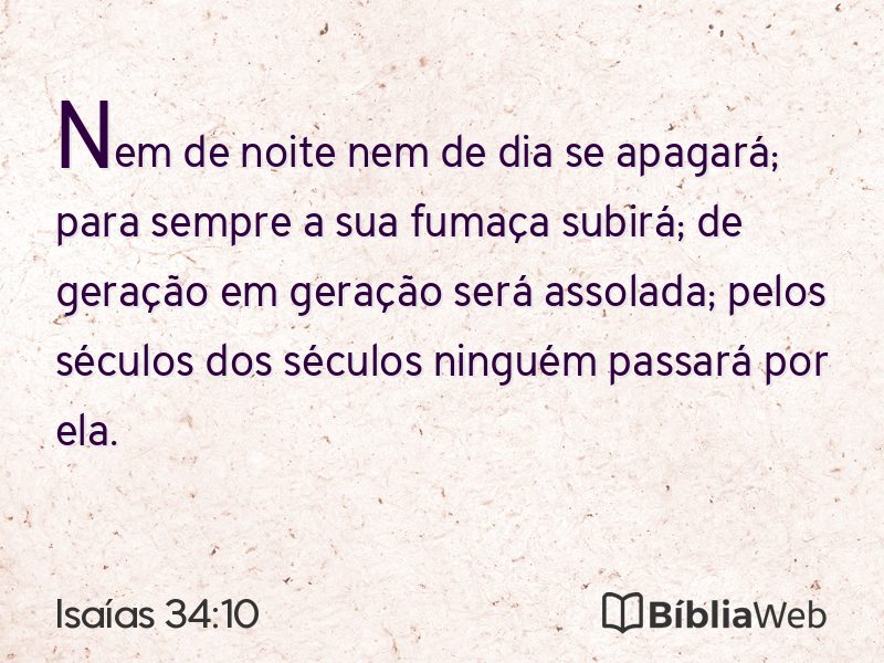 Isaías 34:10 em imagem para compartilhar