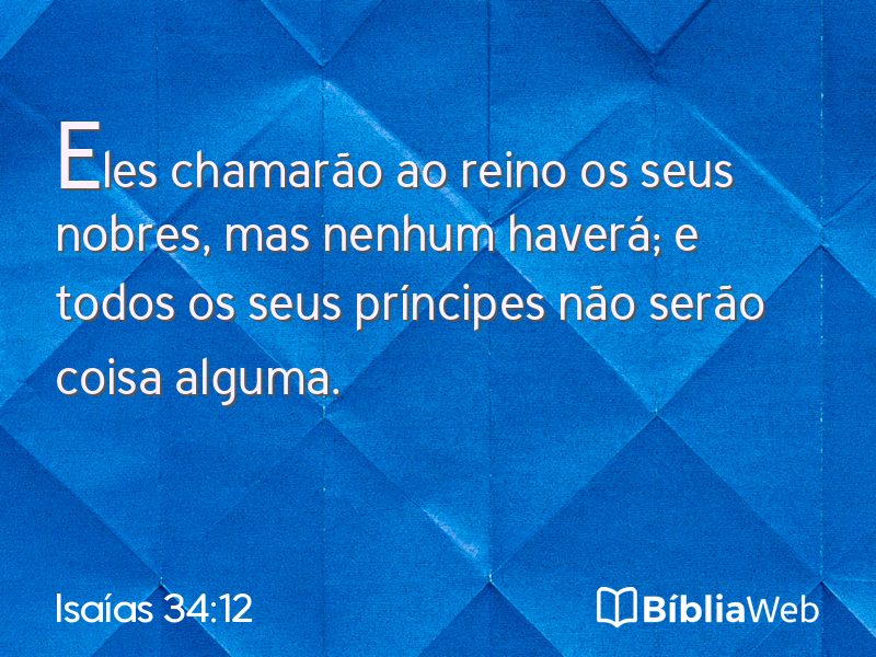 Isaías 34:12 em imagem para compartilhar