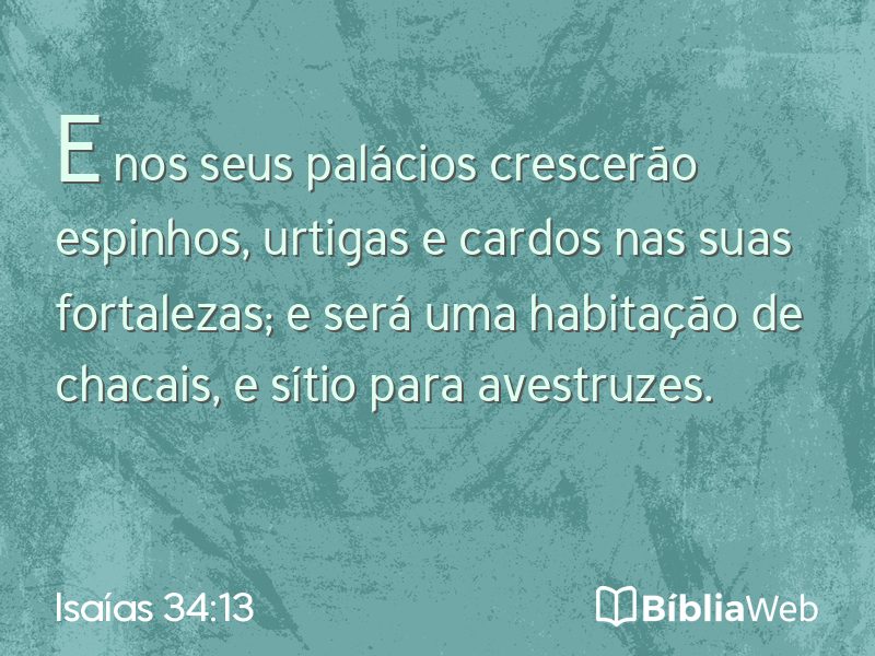 Isaías 34:13 em imagem para compartilhar