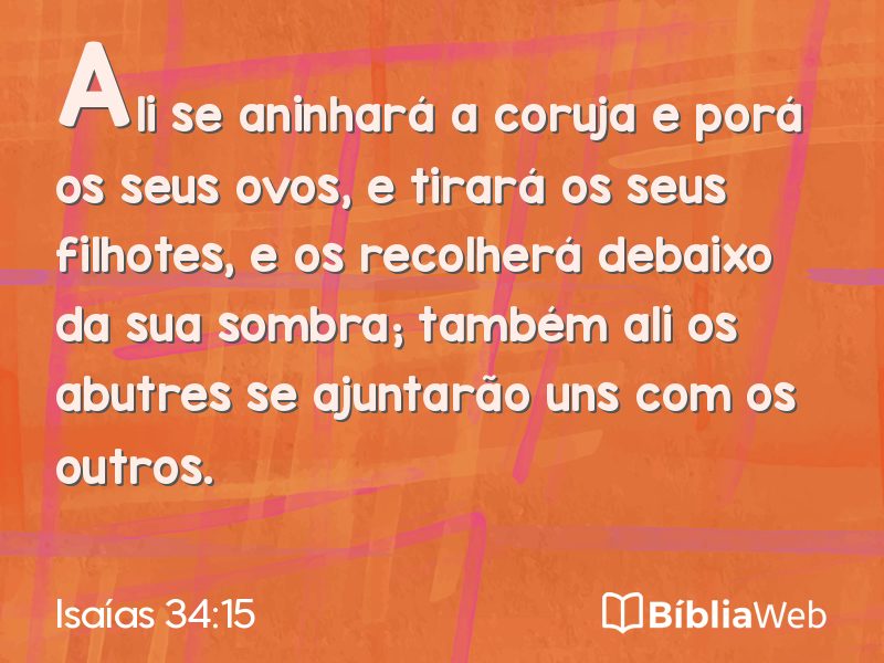 Isaías 34:15 em imagem para compartilhar