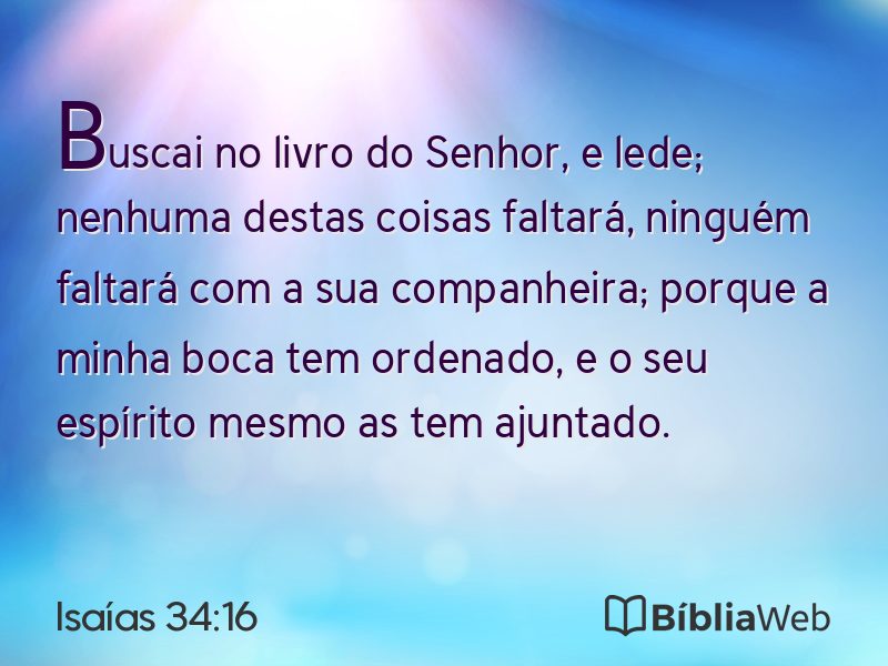Isaías 34:16 em imagem para compartilhar