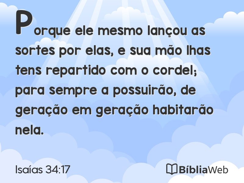 Isaías 34:17 em imagem para compartilhar