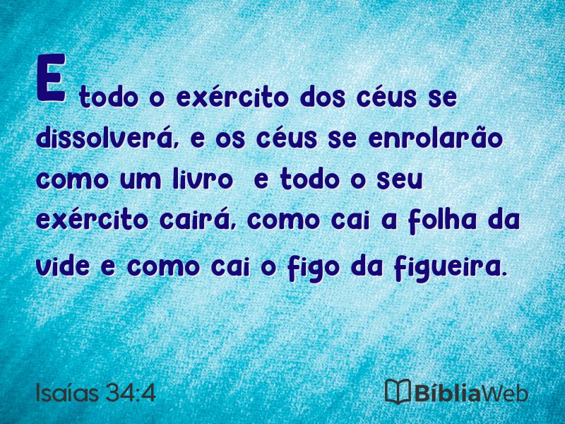 Isaías 34:4 em imagem para compartilhar