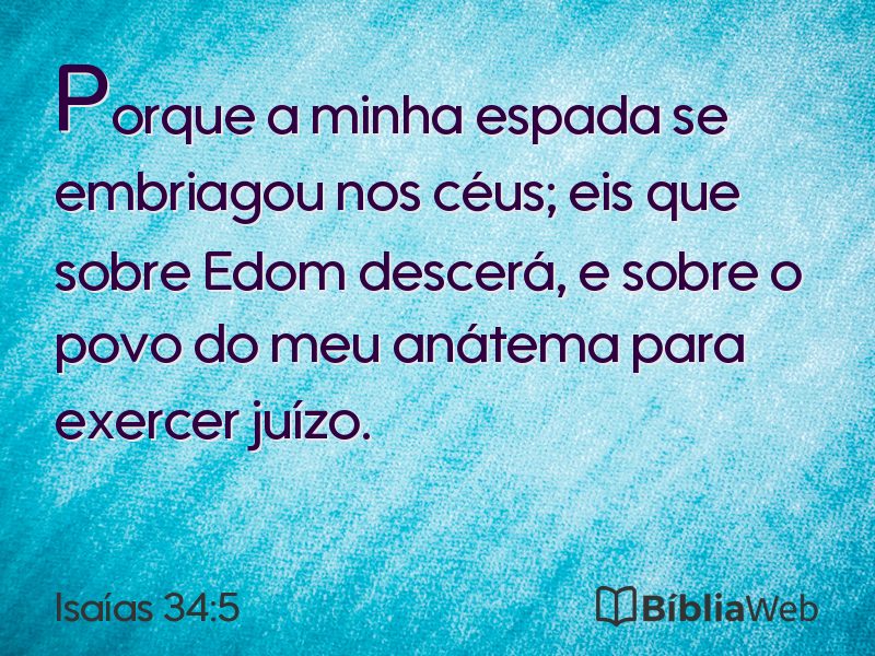 Isaías 34:5 em imagem para compartilhar