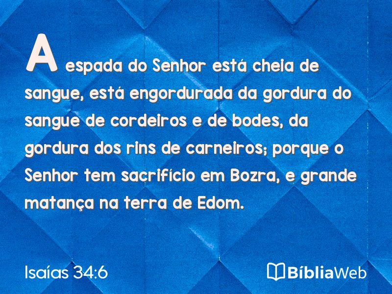 Isaías 34:6 em imagem para compartilhar
