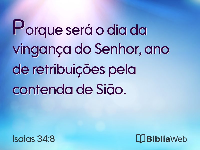Isaías 34:8 em imagem para compartilhar