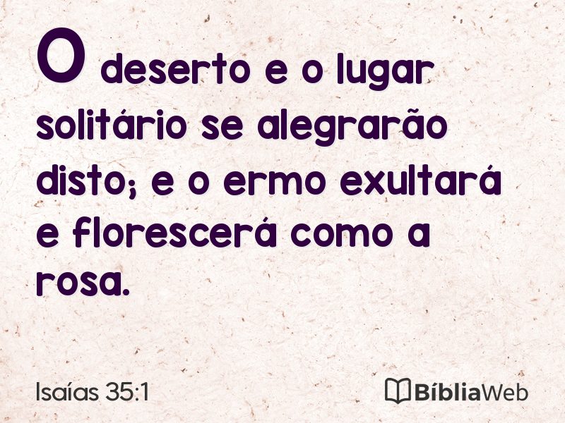 Isaías 35:1 em imagem para compartilhar