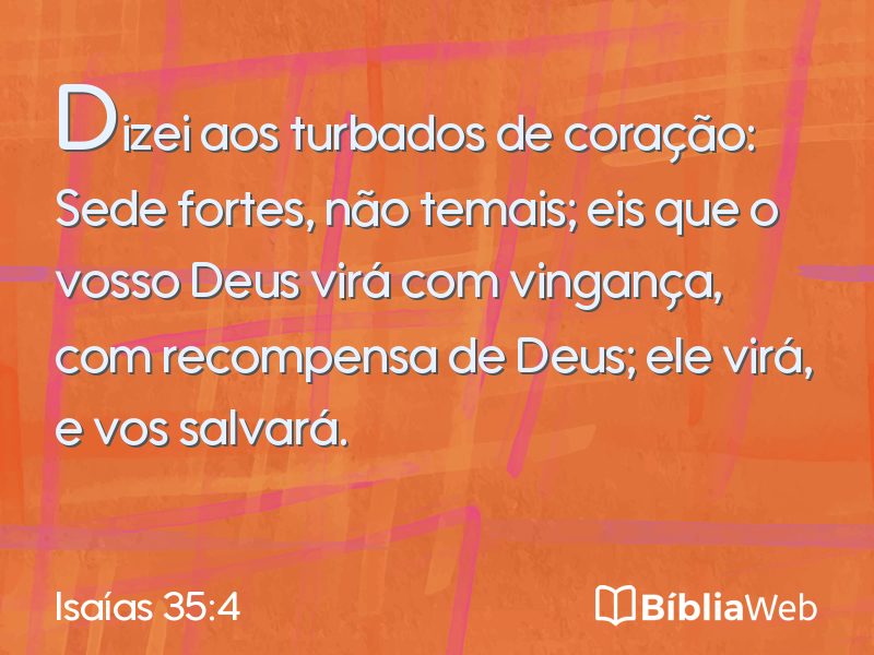 Isaías 35:4 em imagem para compartilhar