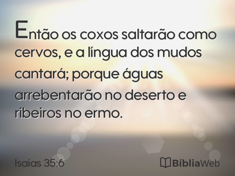 Isaías 35:6 em imagem para compartilhar