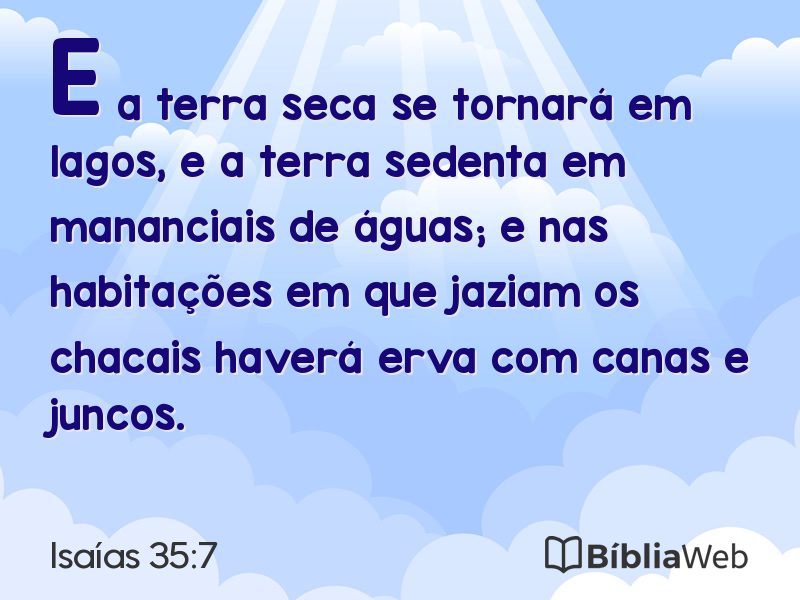 Isaías 35:7 em imagem para compartilhar