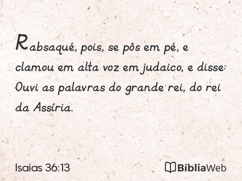 Isaías 36:13 em imagem para compartilhar
