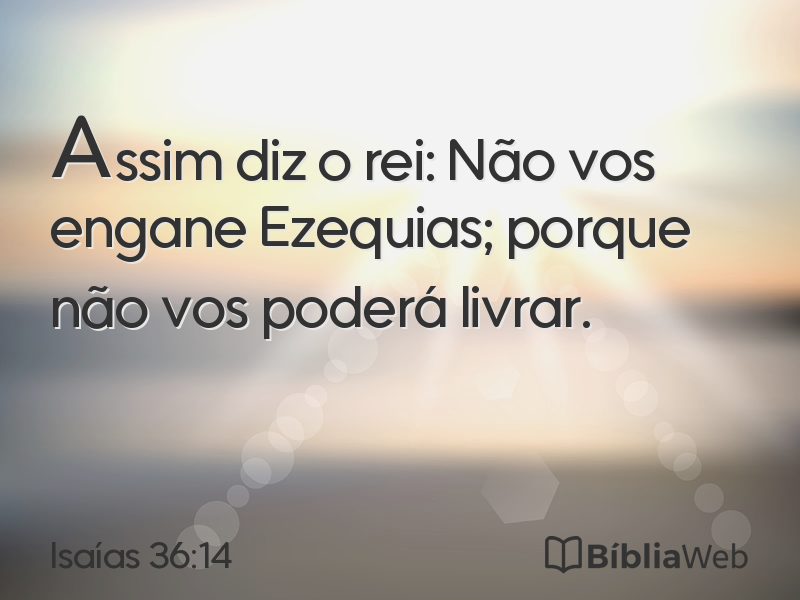 Isaías 36:14 em imagem para compartilhar