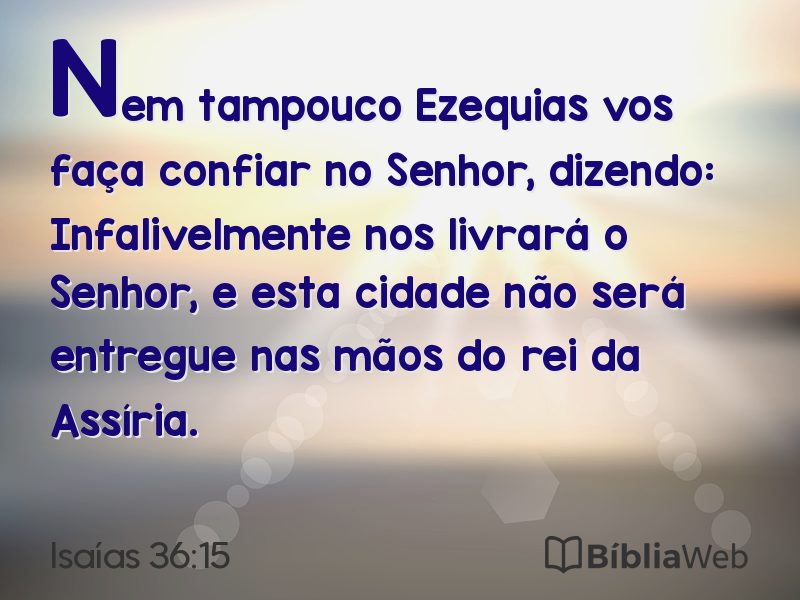 Isaías 36:15 em imagem para compartilhar