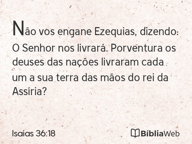 Isaías 36:18 em imagem para compartilhar