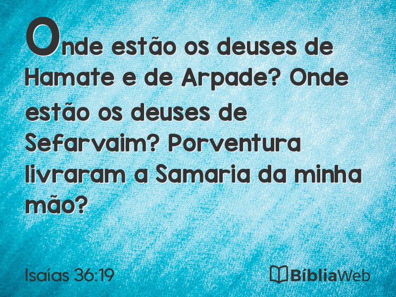 Isaías 36:19 em imagem para compartilhar