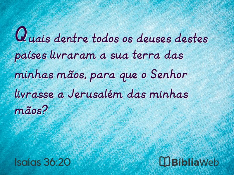 Isaías 36:20 em imagem para compartilhar