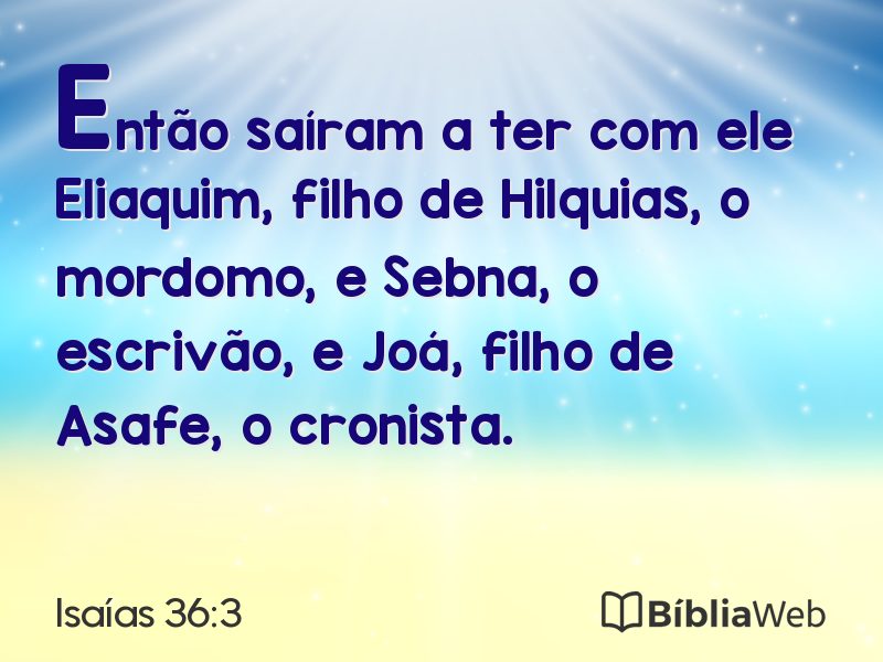 Isaías 36:3 em imagem para compartilhar