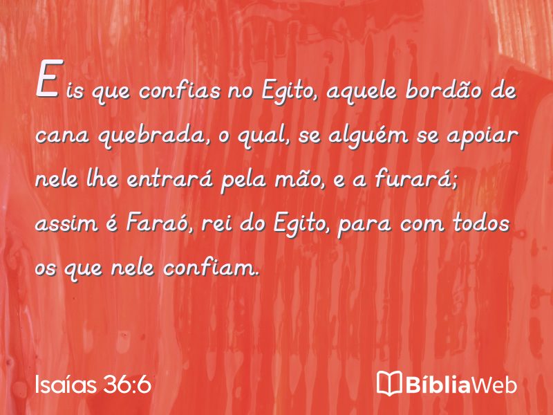 Isaías 36:6 em imagem para compartilhar