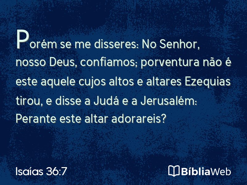 Isaías 36:7 em imagem para compartilhar
