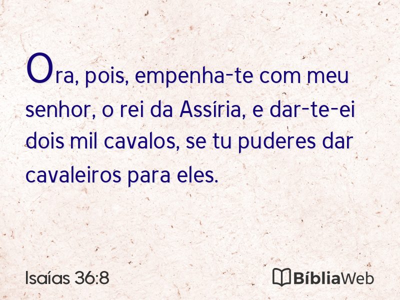 Isaías 36:8 em imagem para compartilhar