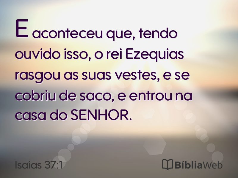 Isaías 37:1 em imagem para compartilhar
