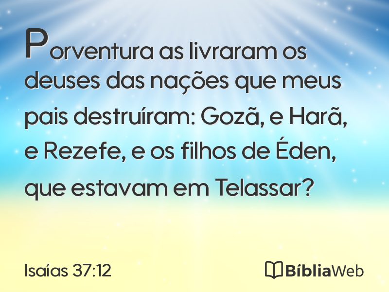 Isaías 37:12 em imagem para compartilhar