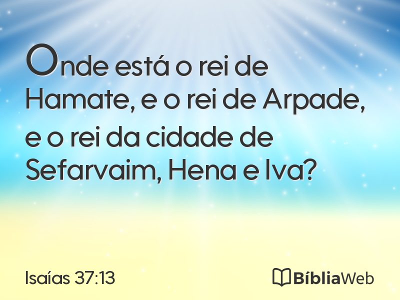 Isaías 37:13 em imagem para compartilhar