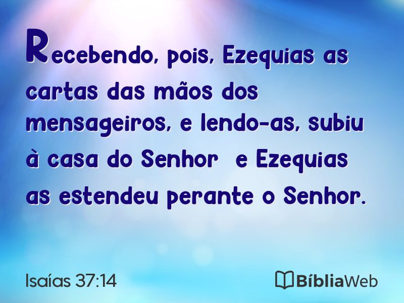 Isaías 37:14 em imagem para compartilhar