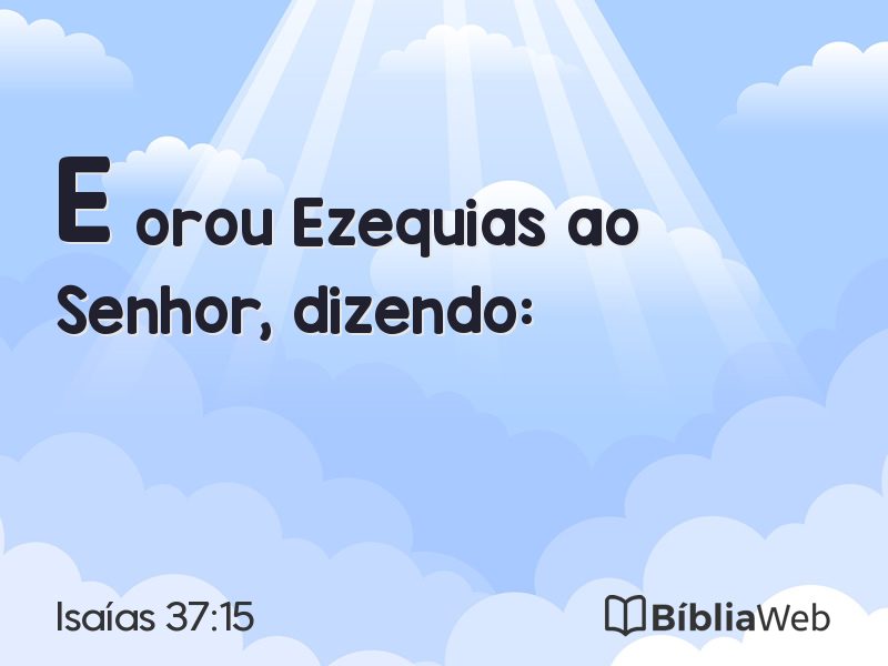 Isaías 37:15 em imagem para compartilhar