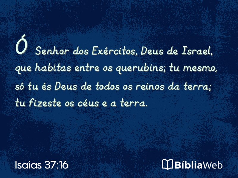 Isaías 37:16 em imagem para compartilhar