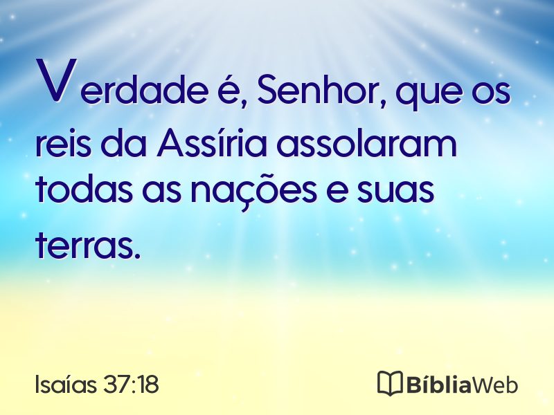 Isaías 37:18 em imagem para compartilhar