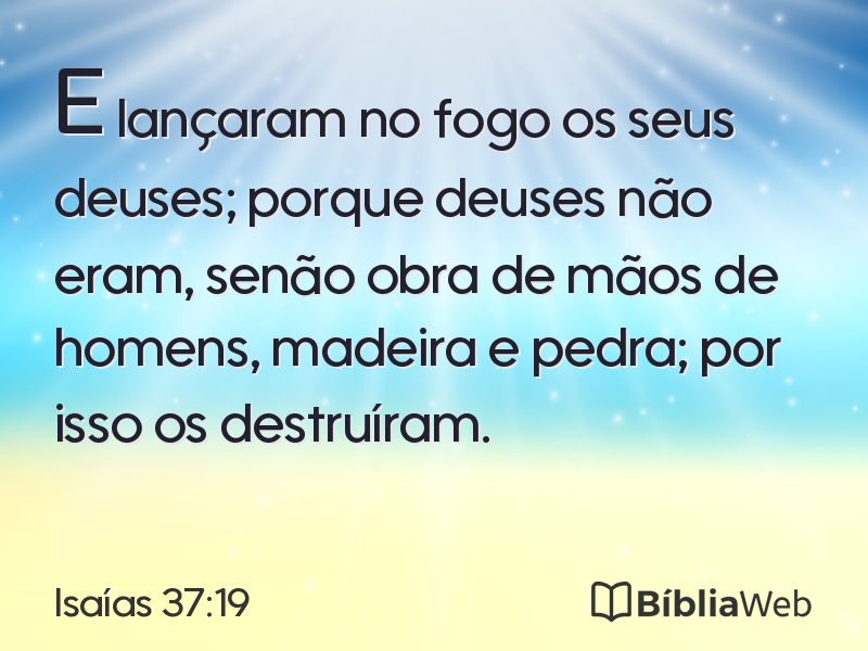Isaías 37:19 em imagem para compartilhar
