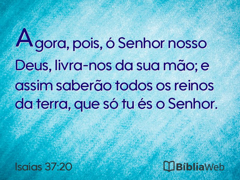 Isaías 37:20 em imagem para compartilhar