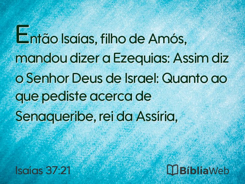 Isaías 37:21 em imagem para compartilhar