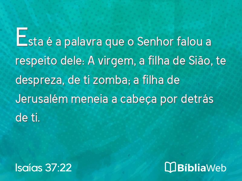 Isaías 37:22 em imagem para compartilhar