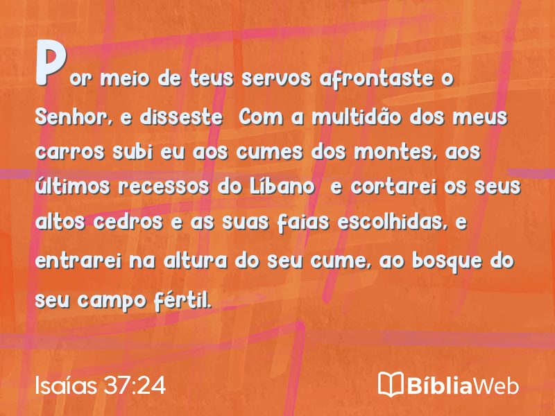 Isaías 37:24 em imagem para compartilhar