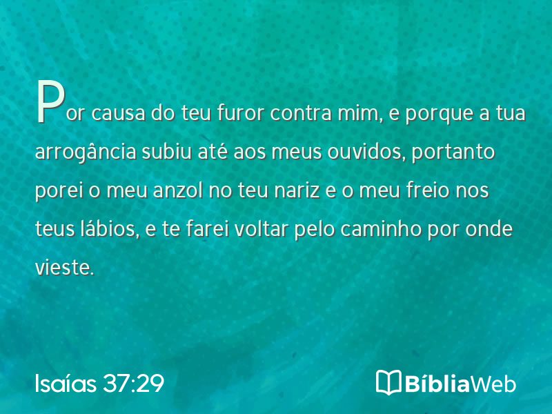 Isaías 37:29 em imagem para compartilhar