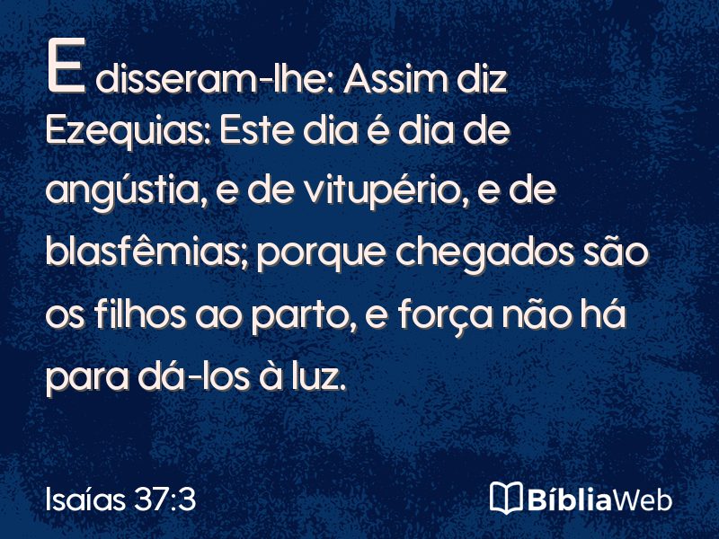 Isaías 37:3 em imagem para compartilhar