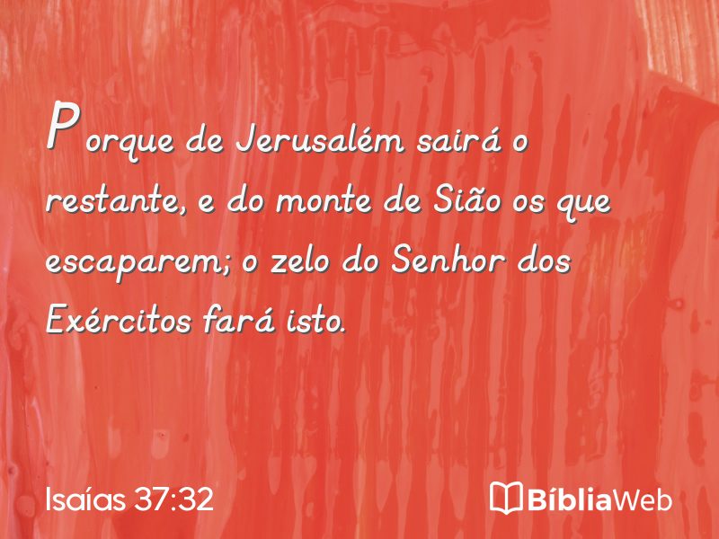 Isaías 37:32 em imagem para compartilhar