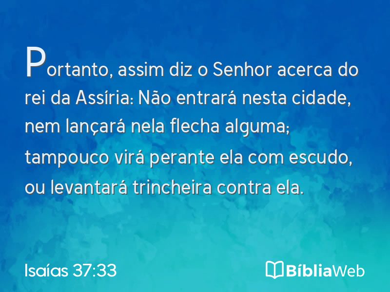 Isaías 37:33 em imagem para compartilhar