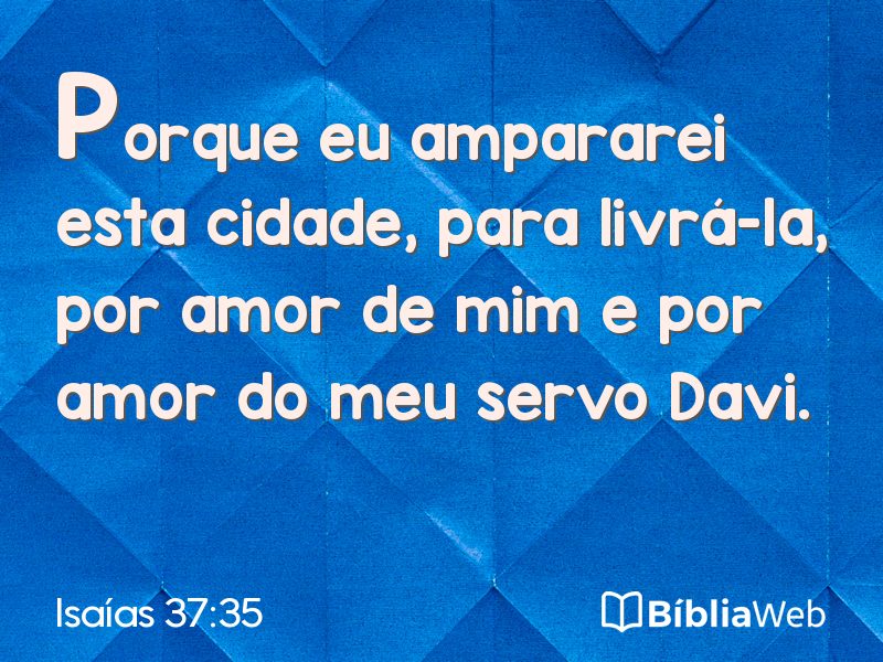Isaías 37:35 em imagem para compartilhar