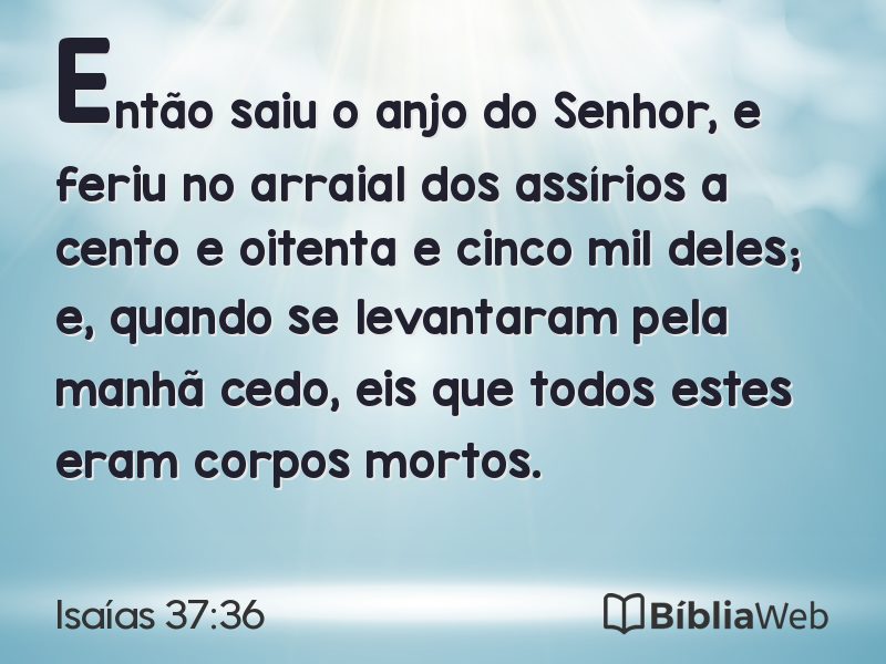 Isaías 37:36 em imagem para compartilhar