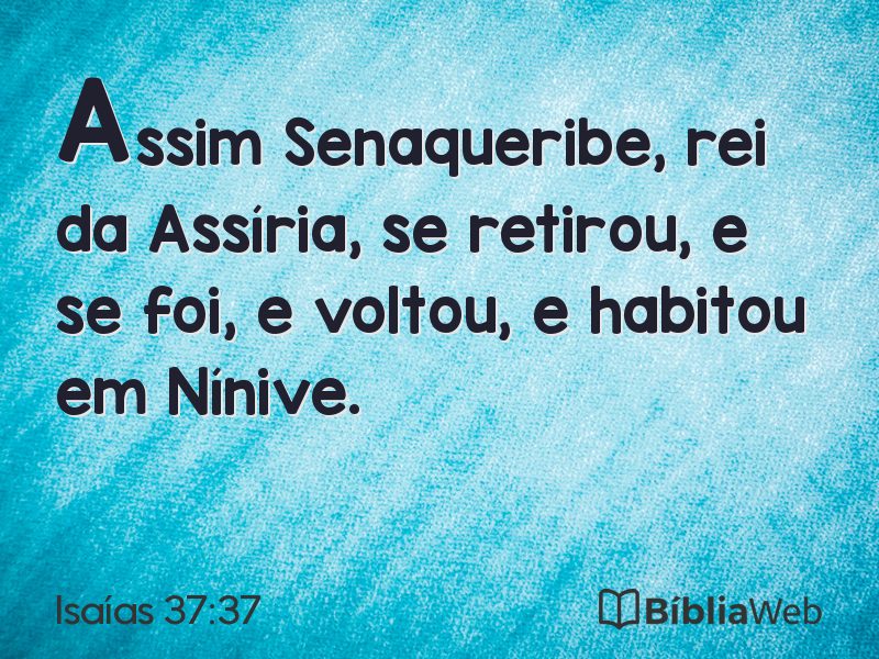Isaías 37:37 em imagem para compartilhar