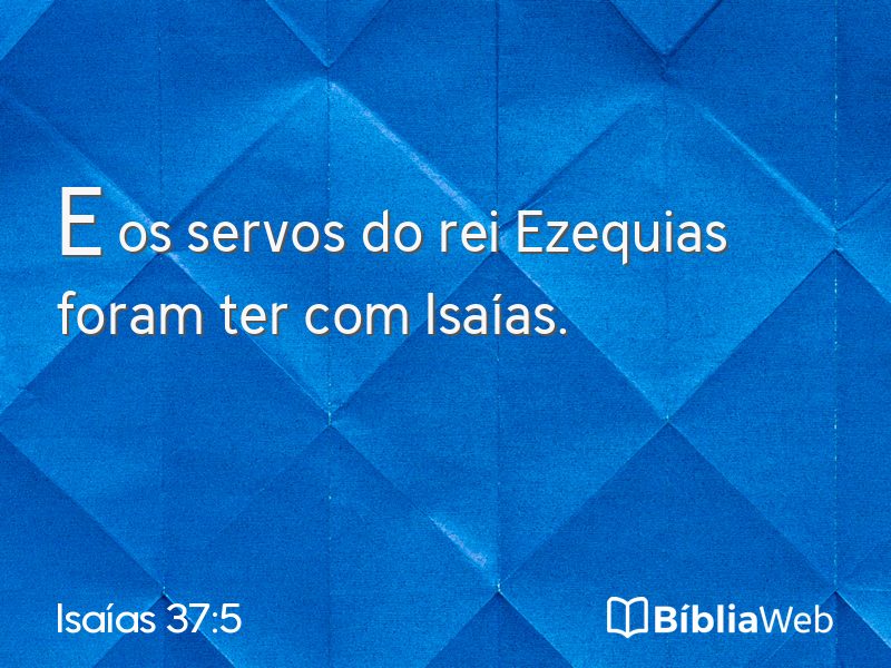 Isaías 37:5 em imagem para compartilhar