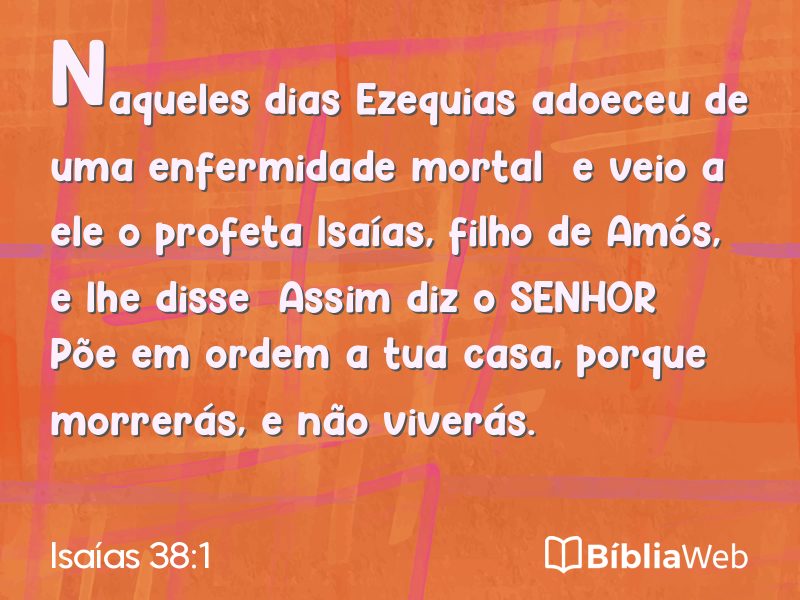 Isaías 38:1 em imagem para compartilhar