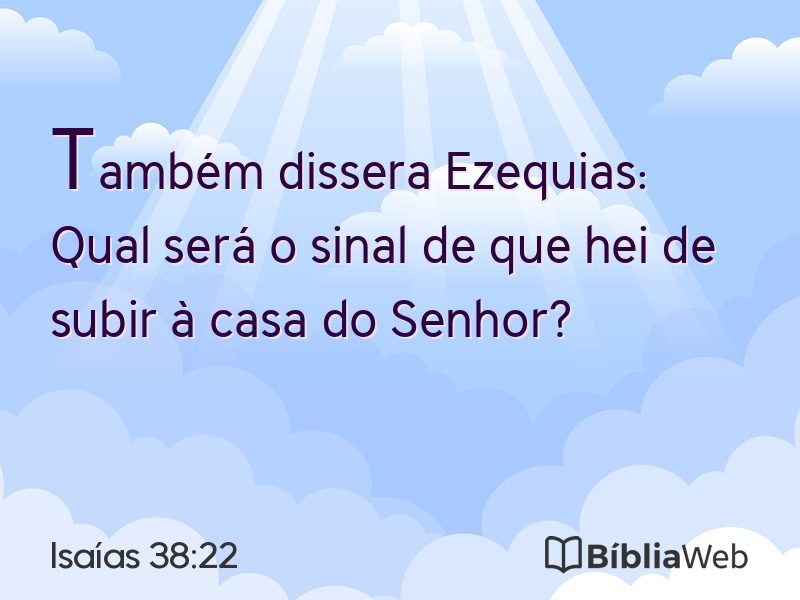 Isaías 38:22 em imagem para compartilhar