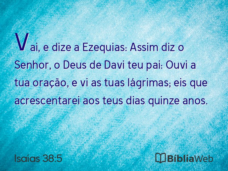 Isaías 38:5 em imagem para compartilhar