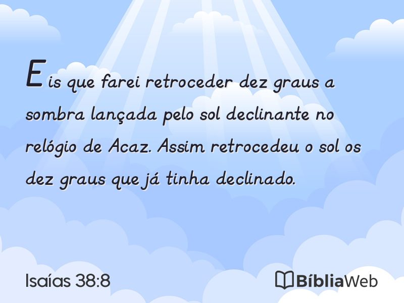 Isaías 38:8 em imagem para compartilhar